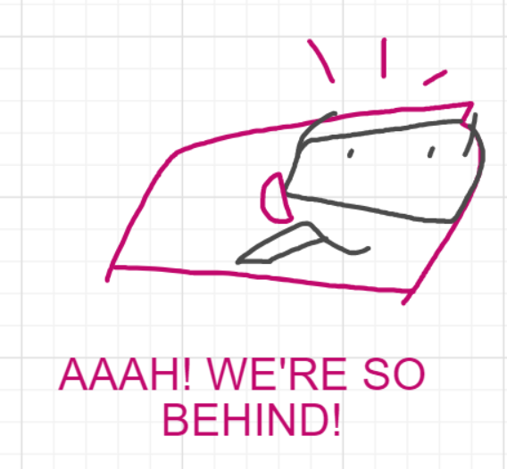 A panel from Running Duos, episode four of the Board Boards object show by Furretwalk/WalkingFurret.